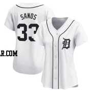 Donny Sands Women's Detroit Tigers White Limited Home Jersey