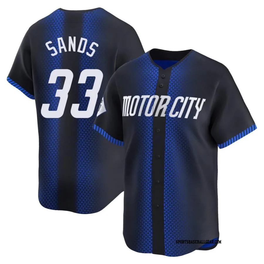 Donny Sands Youth Detroit Tigers Blue Limited 2024 City Connect Jersey