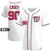 Donovan Casey Men's Washington Nationals White Authentic Alternate Jersey