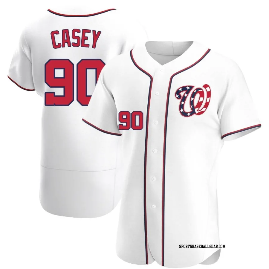 Donovan Casey Men's Washington Nationals White Authentic Alternate Jersey