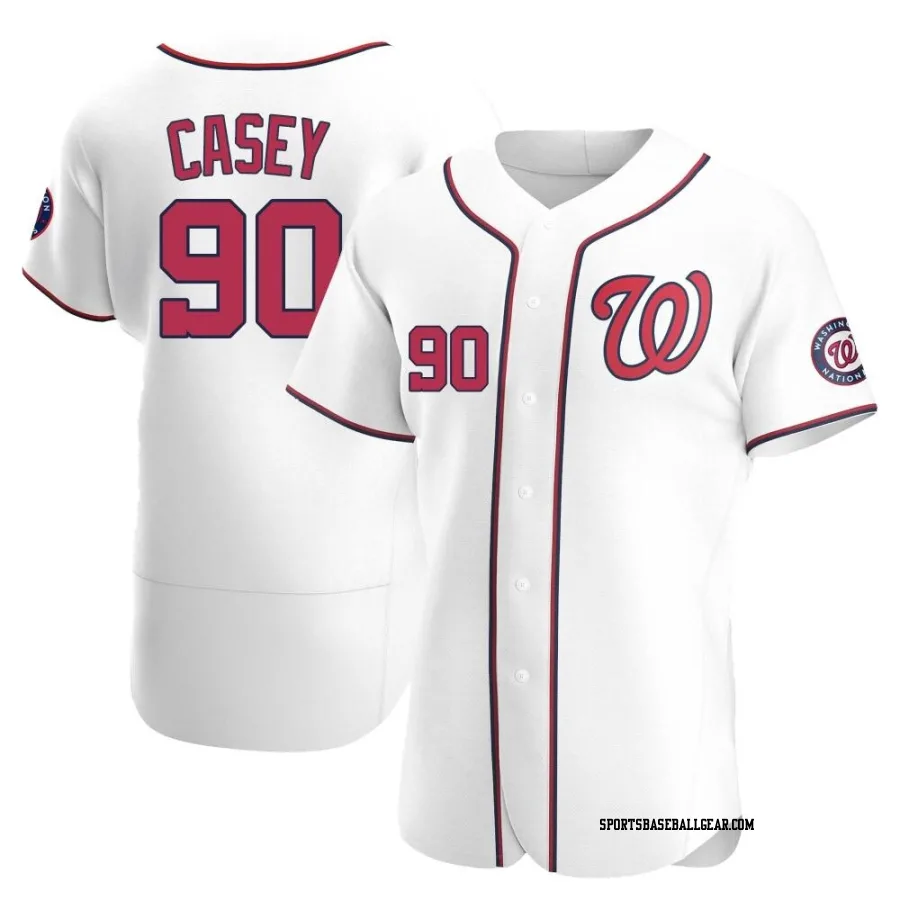 Donovan Casey Men's Washington Nationals White Authentic Home Jersey