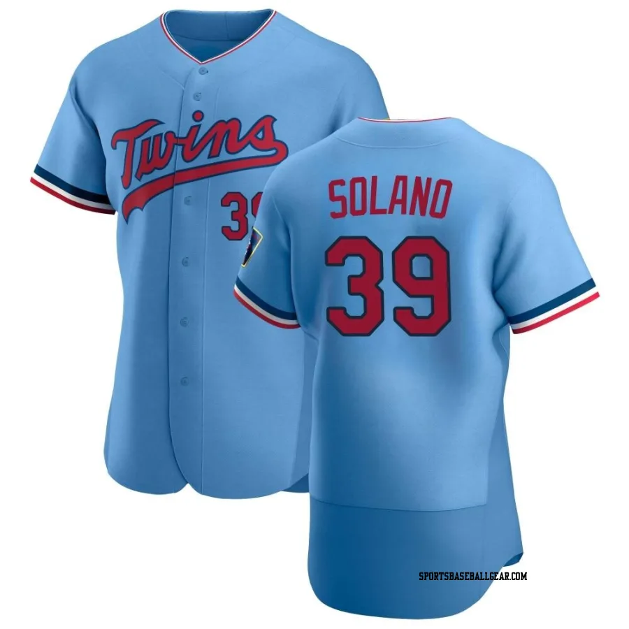 Donovan Solano Men's Minnesota Twins Light Blue Authentic Alternate Jersey