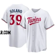 Donovan Solano Men's Minnesota Twins White Replica Home Jersey