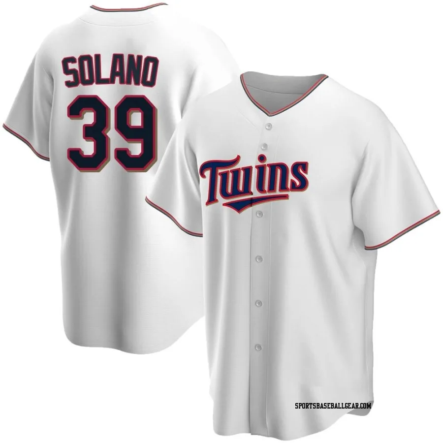 Donovan Solano Men's Minnesota Twins White Replica Home Jersey