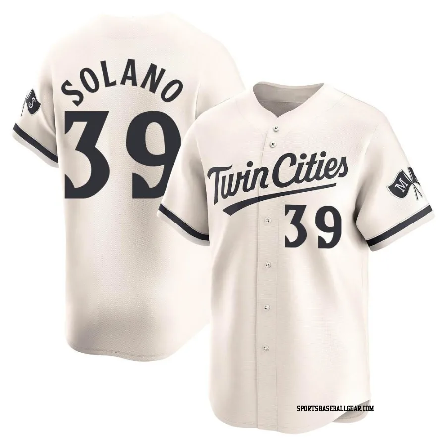 Donovan Solano Youth Minnesota Twins Cream Limited Alternate Jersey