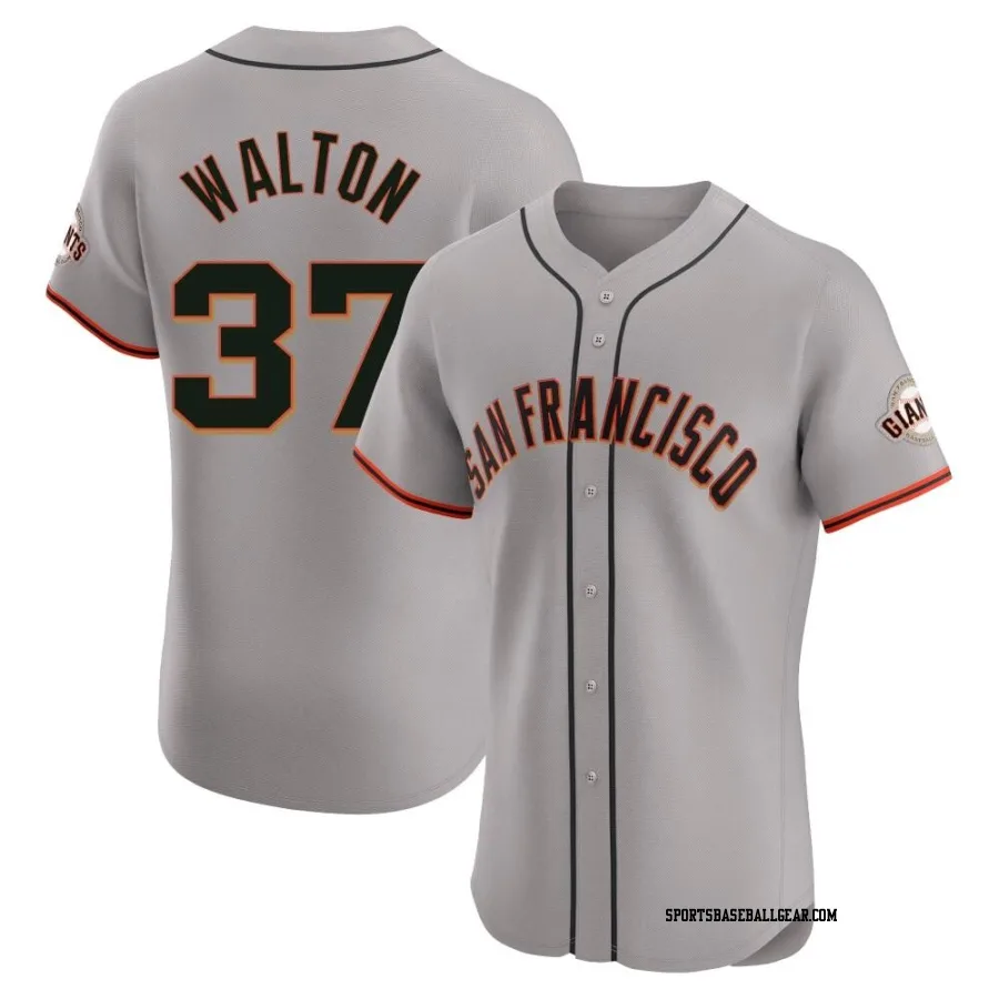 Donovan Walton Men's San Francisco Giants Gray Elite Road Jersey