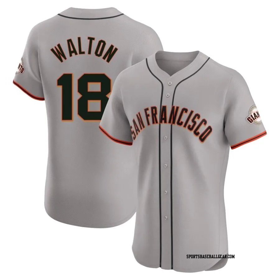 Donovan Walton Men's San Francisco Giants Gray Elite Road Jersey