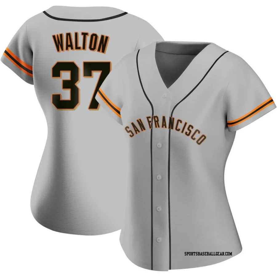 Donovan Walton Women's San Francisco Giants Gray Authentic Road Jersey