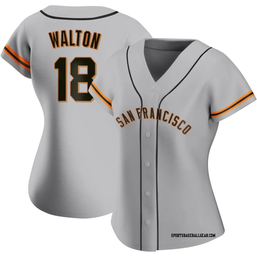 Donovan Walton Women's San Francisco Giants Gray Authentic Road Jersey