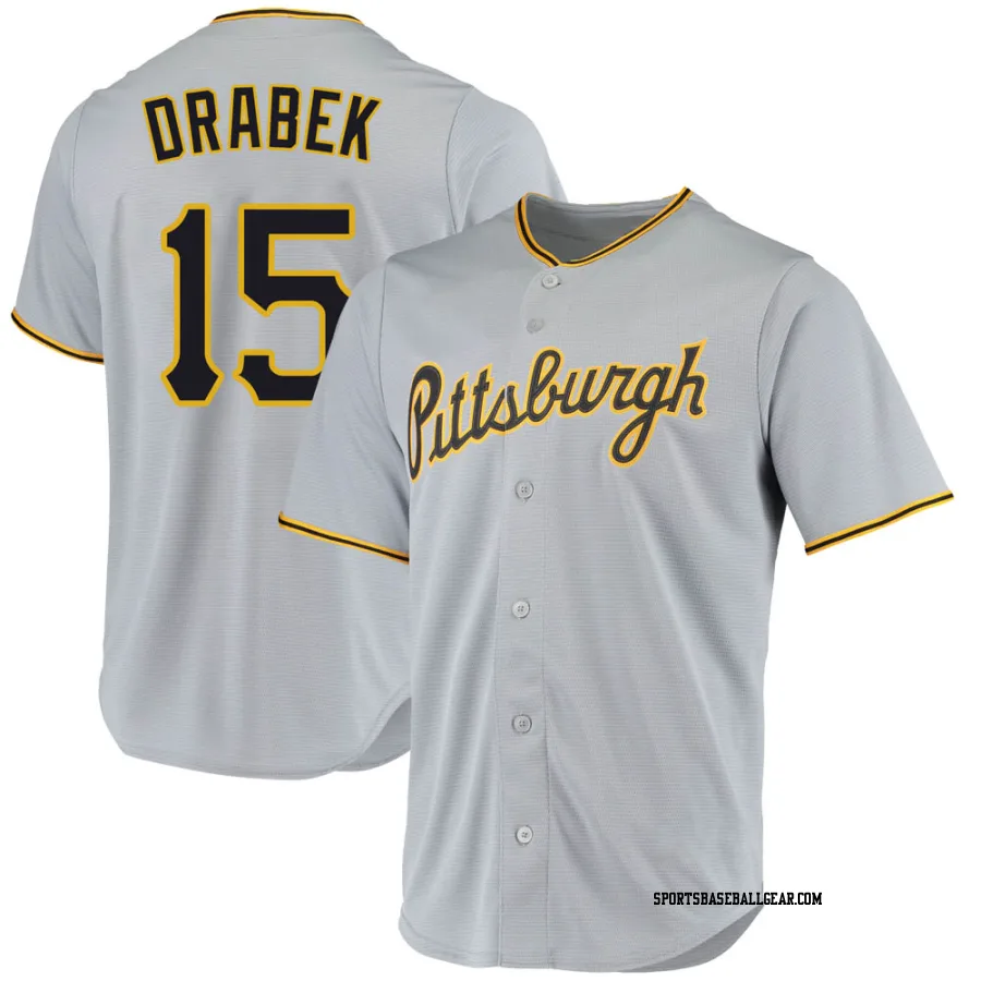 Doug Drabek Men's Pittsburgh Pirates Gray Replica Road Jersey