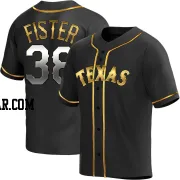 Doug Fister Men's Texas Rangers Black Golden Replica Alternate Jersey