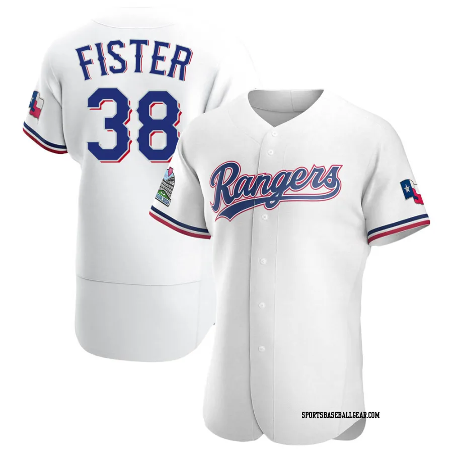 Doug Fister Men's Texas Rangers White Authentic Home Jersey