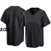 Doug Nikhazy Men's Cleveland Guardians Black Replica Pitch Fashion Jersey