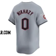 Doug Nikhazy Men's Cleveland Guardians Gray Limited Road Jersey