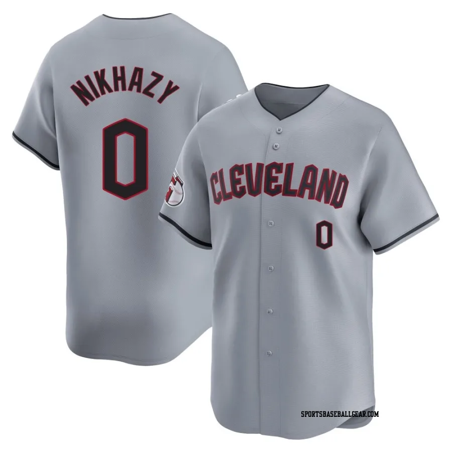 Doug Nikhazy Men's Cleveland Guardians Gray Limited Road Jersey