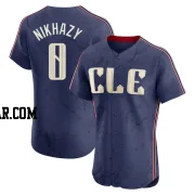 Doug Nikhazy Men's Cleveland Guardians Navy Elite 2024 City Connect Jersey