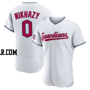 Doug Nikhazy Men's Cleveland Guardians White Authentic Home Jersey