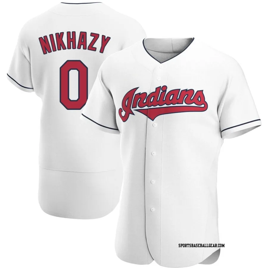 Doug Nikhazy Men's Cleveland Guardians White Authentic Home Jersey