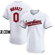 Doug Nikhazy Men's Cleveland Guardians White Elite Home Jersey