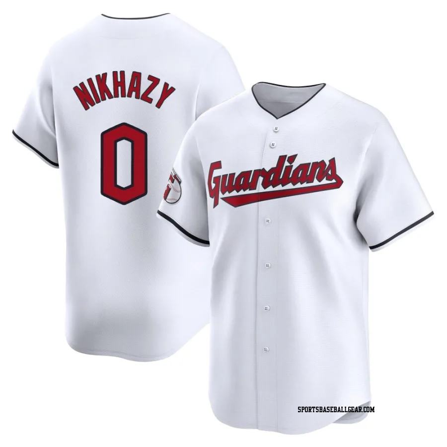 Doug Nikhazy Men's Cleveland Guardians White Limited Home Jersey