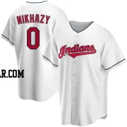 Doug Nikhazy Men's Cleveland Guardians White Replica Home Jersey