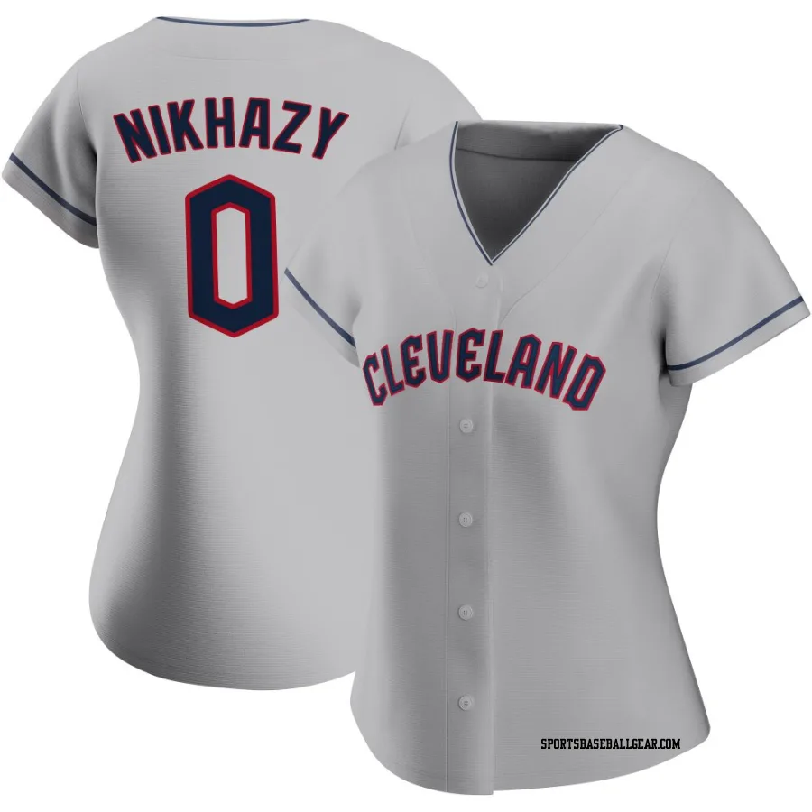 Doug Nikhazy Women's Cleveland Guardians Gray Replica Road Jersey