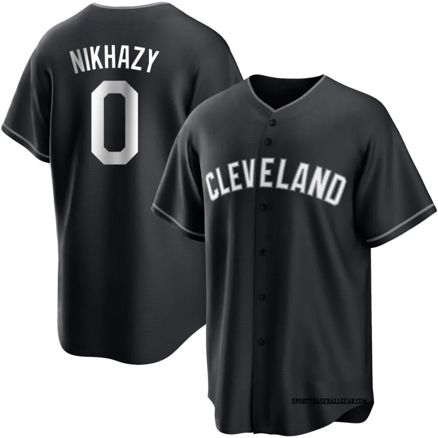 Doug Nikhazy Youth Cleveland Guardians Black/White Replica Jersey