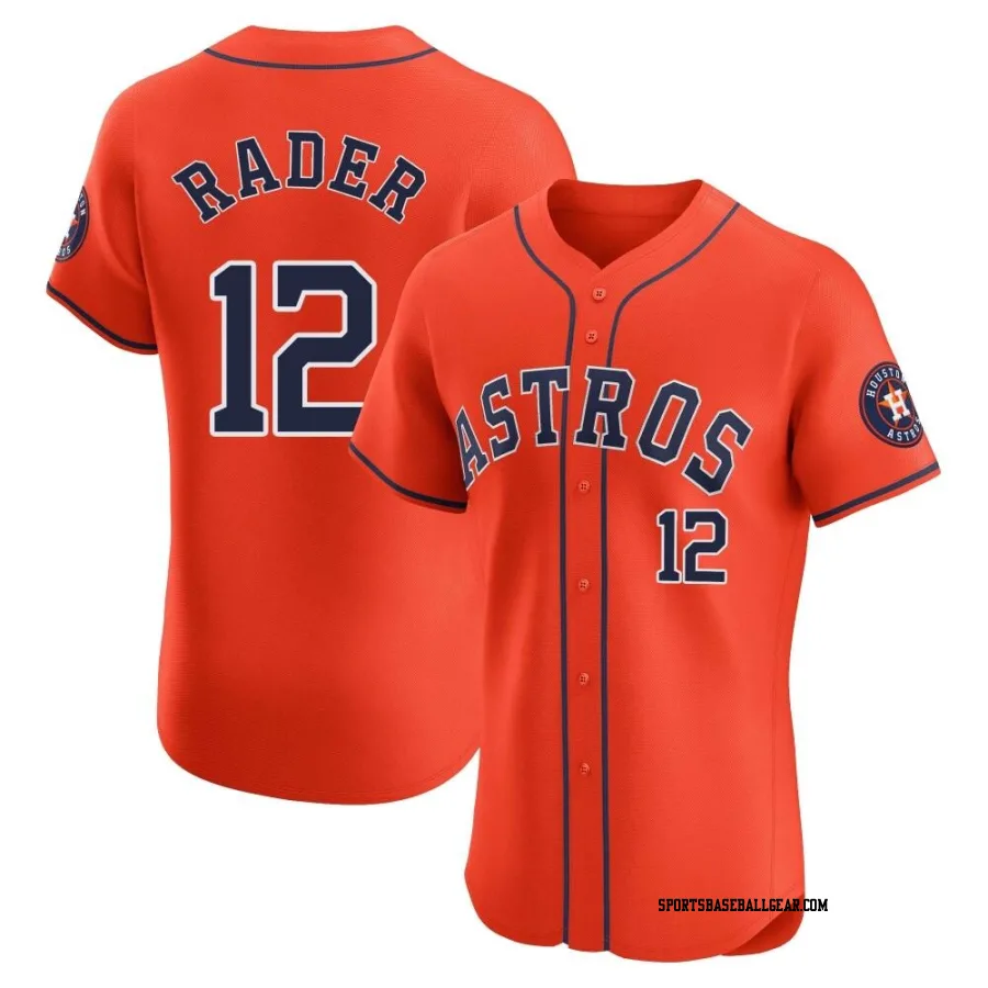 Doug Rader Men's Houston Astros Orange Elite Alternate Vapor Premier Jersey