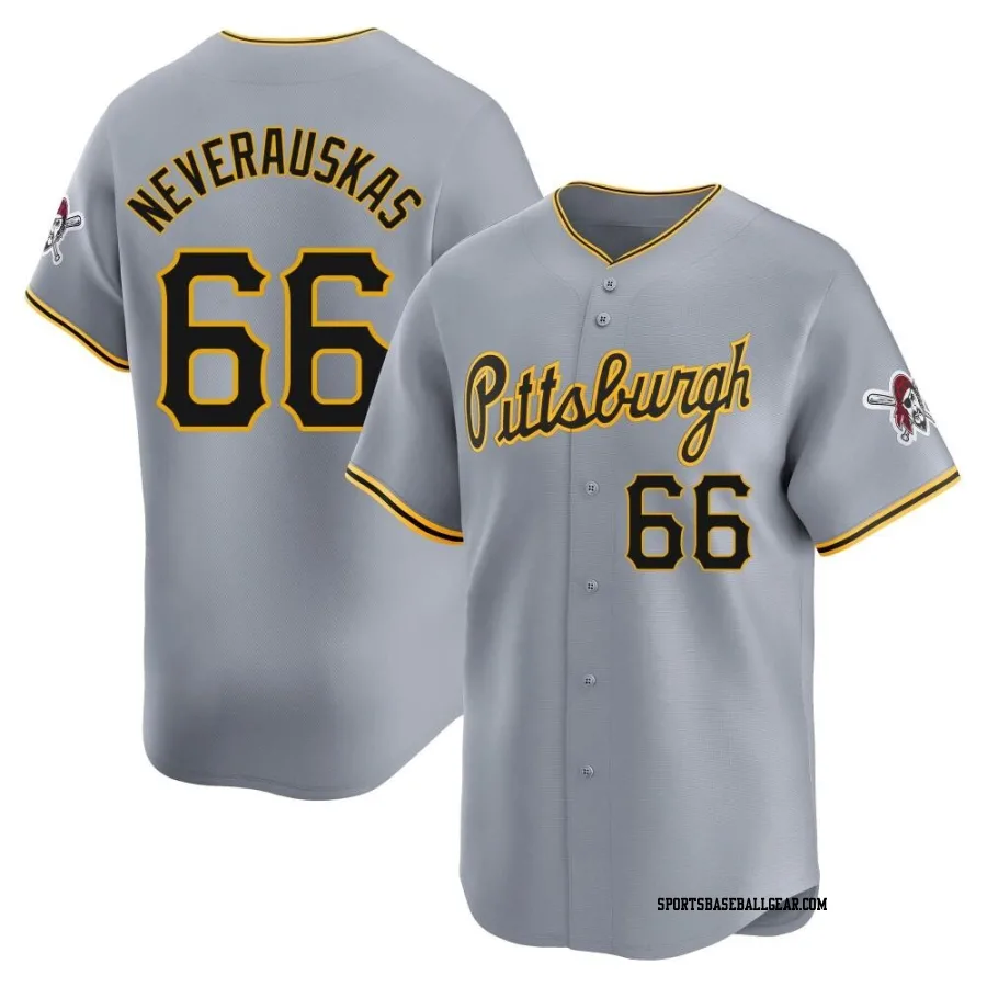 Dovydas Neverauskas Youth Pittsburgh Pirates Gray Limited Away Jersey