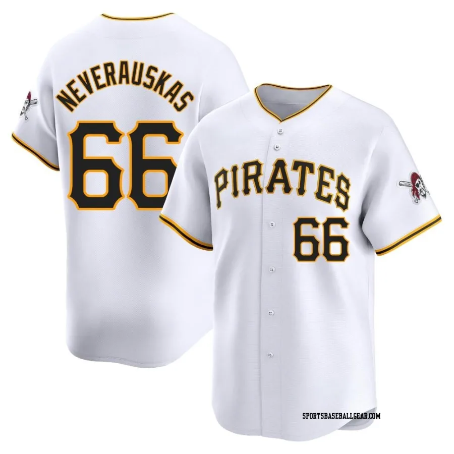 Dovydas Neverauskas Youth Pittsburgh Pirates White Limited Home Jersey