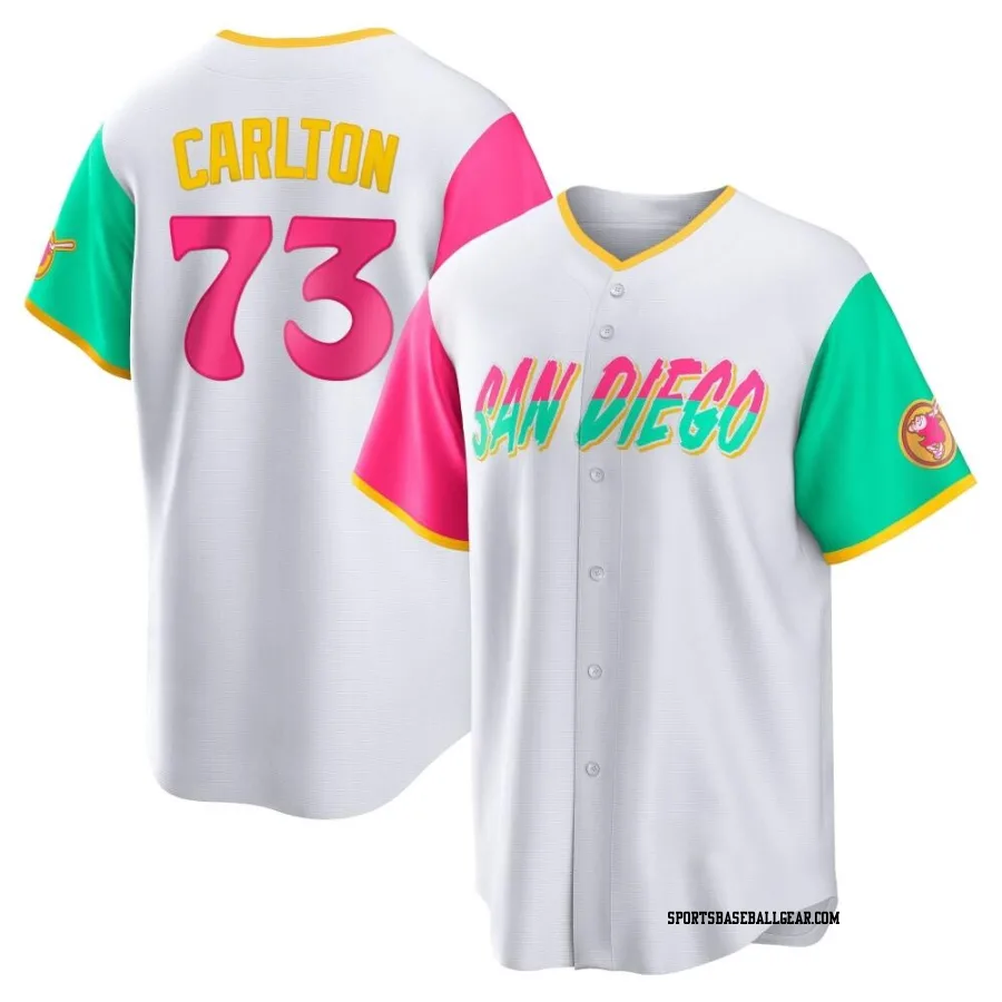 Drew Carlton Men's San Diego Padres White Replica 2022 City Connect Jersey