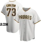 Drew Carlton Men's San Diego Padres White/Brown Replica Home Jersey