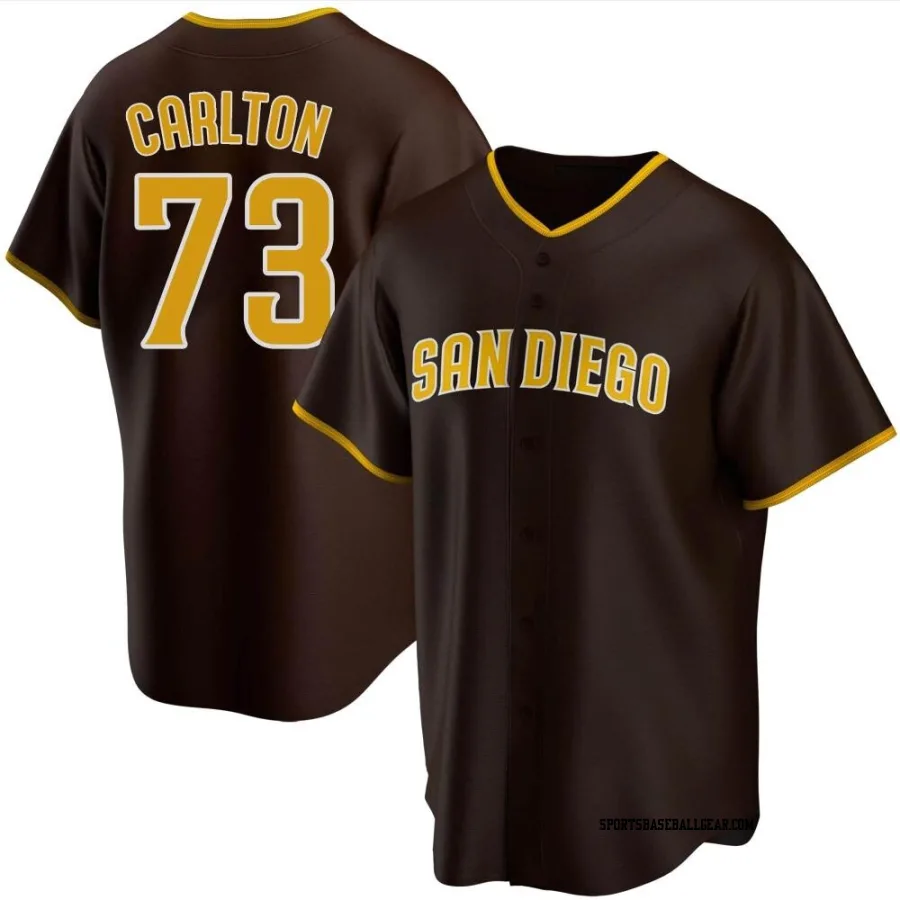 Drew Carlton Youth San Diego Padres Brown Replica Road Jersey