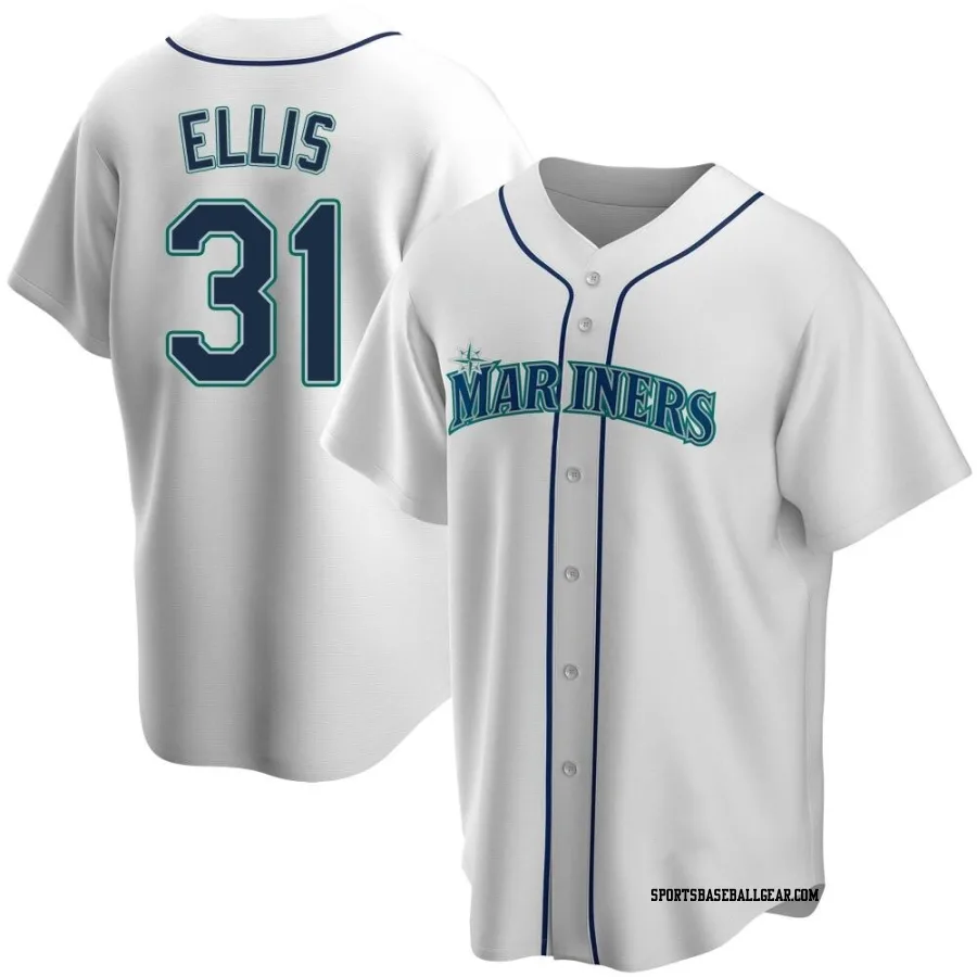 Drew Ellis Men's Seattle Mariners White Replica Home Jersey