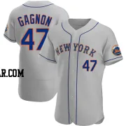 Drew Gagnon Men's New York Mets Gray Authentic Road Jersey