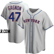 Drew Gagnon Men's New York Mets Gray Replica Road Jersey