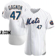 Drew Gagnon Men's New York Mets White Authentic Home Jersey