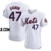 Drew Gagnon Men's New York Mets White Elite Home Jersey