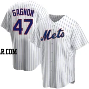 Drew Gagnon Men's New York Mets White Replica Home Jersey