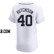 Drew Hutchison Men's Detroit Tigers White Elite Home Jersey