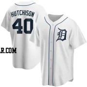 Drew Hutchison Men's Detroit Tigers White Replica Home Jersey