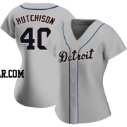 Drew Hutchison Women's Detroit Tigers Gray Authentic Road Jersey