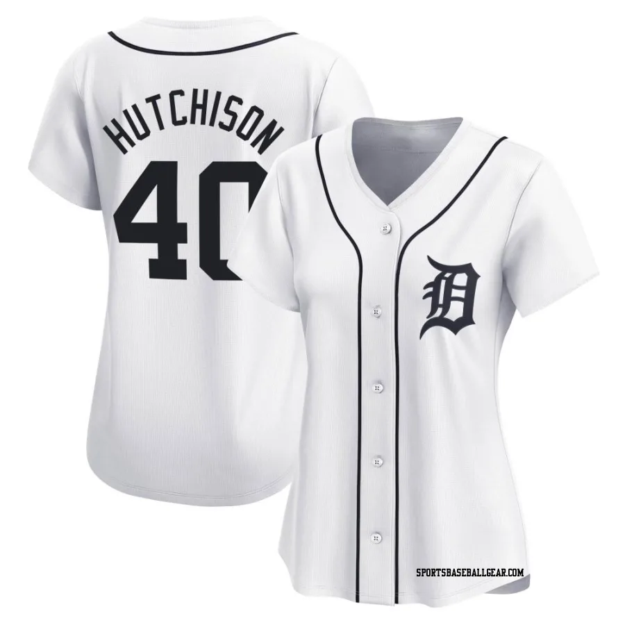 Drew Hutchison Women's Detroit Tigers White Limited Home Jersey