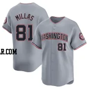 Drew Millas Men's Washington Nationals Gray Limited Road Jersey