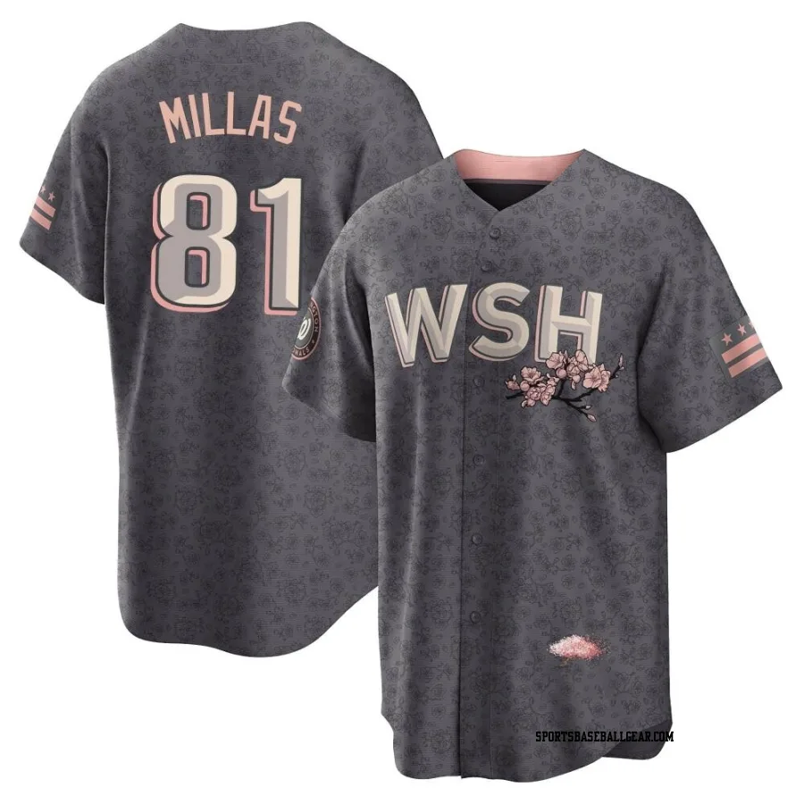 Drew Millas Men's Washington Nationals Gray Replica 2022 City Connect Jersey