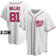 Drew Millas Men's Washington Nationals White Replica Home Jersey