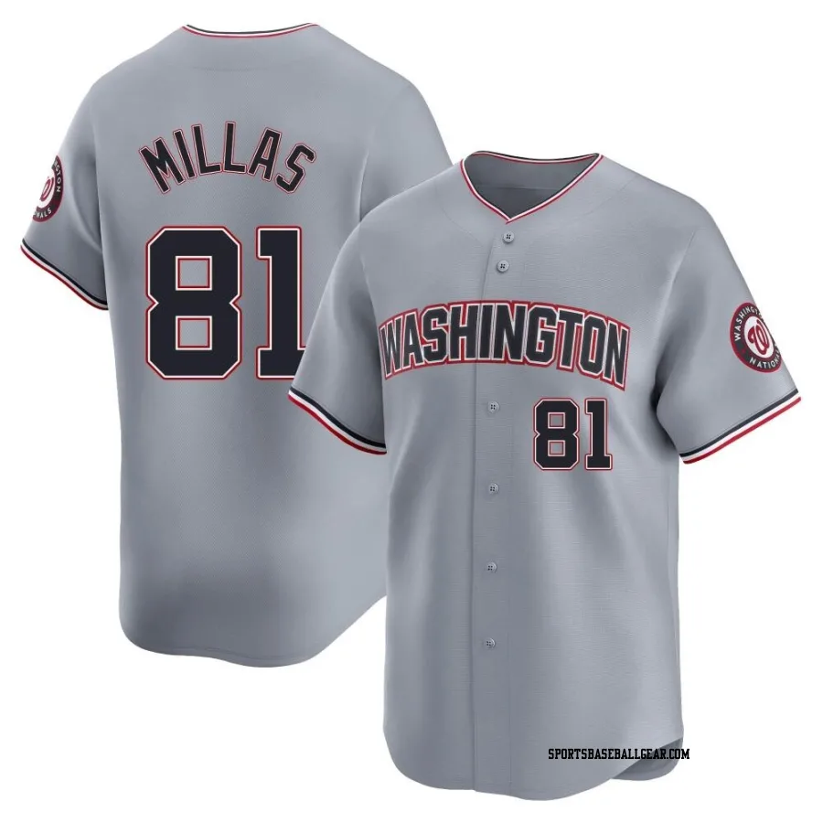 Drew Millas Youth Washington Nationals Gray Limited Road Jersey