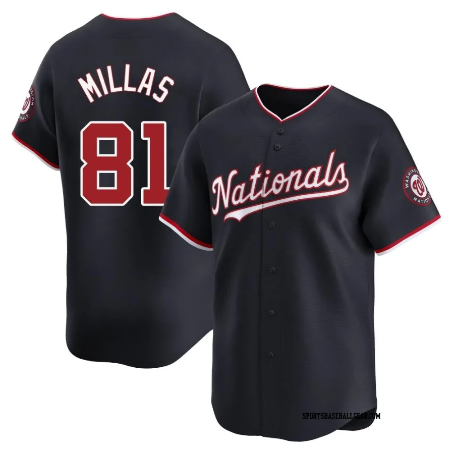 Drew Millas Youth Washington Nationals Navy Limited Alternate Jersey