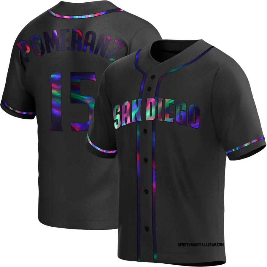 Drew Pomeranz Men's San Diego Padres Black Holographic Replica Alternate Jersey