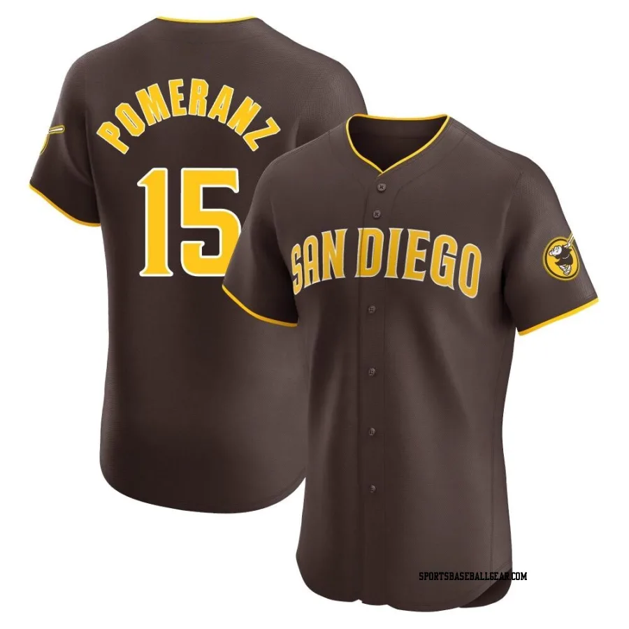 Drew Pomeranz Men's San Diego Padres Brown Elite Road Vapor Premier Jersey